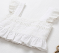 Girls 2-Piece Ruffle Tank Top & Striped Pants Set