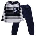2pcs Boys Long Sleeve Stripe Outfit Toddler Kids