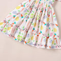 Girls Floral Georgette Frock Dress — Off-Shoulder & Knee Length | Elegant Party Dress for Girls 4–5 Years