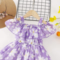 Girls Georgette Floral Frock — Off-Shoulder Knee-Length Dress | Breezy Summer Outfit for Girls 4–5 Years