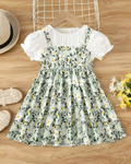 Girls Multicolor Floral Fit & Flare Dress — Pretty Print & Flowy Skirt | Occasion Dress for Girls 4–5 Years