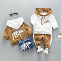 Toddler Girls 2-Piece Autumn Set — Hooded Print Top & Pants | Cozy Cotton Casual Outfit for Kids 1–4 Years