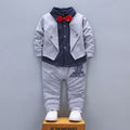 Kids 2-Piece Autumn Set — Long Sleeve Patchwork Top & Pants | Cotton Outfit for Toddlers 1–4 Years