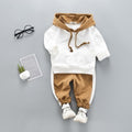 Toddler Girls 2-Piece Autumn Set — Hooded Print Top & Pants | Cozy Cotton Casual Outfit for Kids 1–4 Years